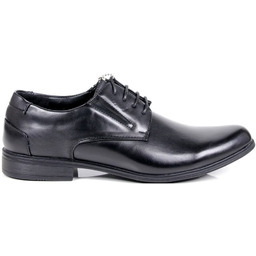 Męskie Półbuty Wizytowe Eleganckie Pantofle Badoxx 428 Czarne