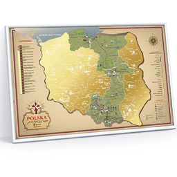 Mapa zdrapka ''Travel Map  Polska Pielgrzyma'' 1DEA.me