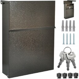 Skrzynka Na Listy Pocztowa Brązowa prostokątna 3 Klucze