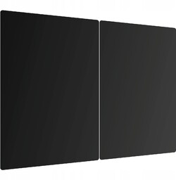 Szklana deska do krojenia Czarna Czerń 2x 30x52cm