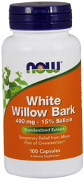 NOW Willow Bark Extract 400mg-15% Salicin 100caps