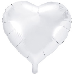 Balon foliowy Serce białe - 45 cm -