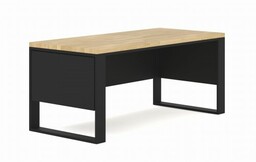 Nowoczesne biurko dębowe z blendami czarnymi 2/3 VIGO