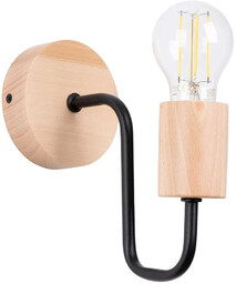 Lumes Czarny metalowy kinkiet - D285-Avic
