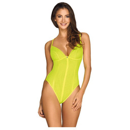 Uwodzicielskie body Neonia żółte