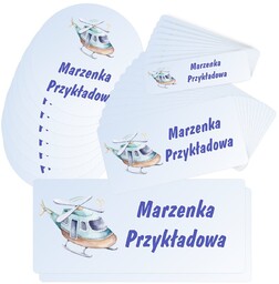 Etykiety naklejki, zestaw naklejek, imienne, imię nazwisko,