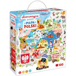 Czuczu Puzzle Obserwacyjne Mapa Polski 100 Elementów