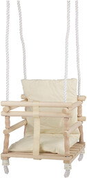 Playtive Drewniana huśtawka dla dzieci, z bezpiecznym siedziskiem