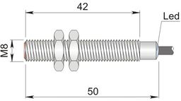 Czujnik indukcyjny 8 mm SI8-DC2 PNP NC LC5