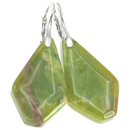 Wezuwian Piękne Kolczyki Srebro Unikat