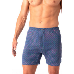 Szorty męskie bawełniane w czerwony wzór MXC 945