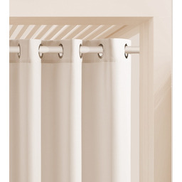 ZASŁONA OGRODOWA AURA - KREM ŚMIETANKA 140x240 SREBRNA