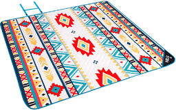 DUŻY KOC PIKNIKOWY PLAŻOWY AZTECKI WZÓR XXL 195x200cm