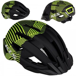 Kellys, Kask rowerowy, DAZE MTB z daszkiem, czarny,