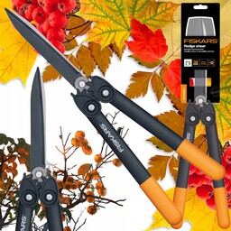 Sekator Nożycowy Fiskars Nożyce Dwuręczne Do Żywopłotu Krzewów