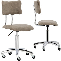 Taboret kosmetyczny z oparciem fryzjerski stołek krzesło obrotowe