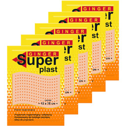 Zestaw Ginger Super plast, plaster rozgrzewający, 12 cm