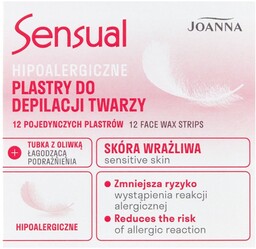 JOANNA_Sensual hipoalergiczne plastry do depilacji twarzy 12 szt.