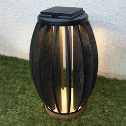 Les Jardins Lampa solarna LED Pastek drewno tekowe,
