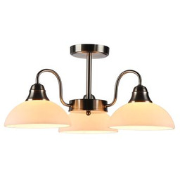 Żyrandol Kalista 3C E14 srebrny/biały