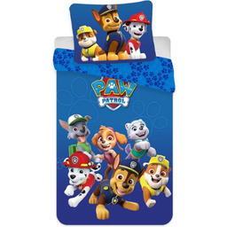 Pościel bawełna 100x135 Psi Patrol blue