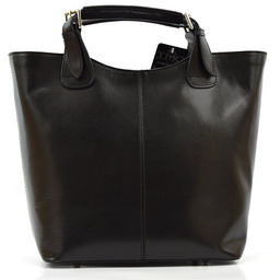 Piękna stylowa duża damska shopperbag skórzana