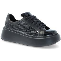 Skórzane sneakersy na grubej podeszwie - TYMOTEO P1020