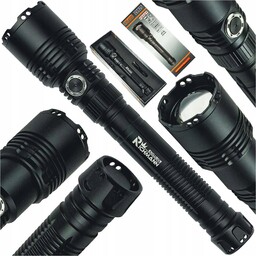 Latarka Aluminiowa Akumulatorowa 10W Laser 1200LM 800M Zoom