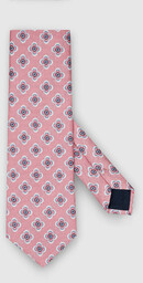 Różowy krawat męski w kwiaty
