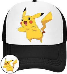 CZAPKA Z DASZKIEM POKEMON PIKACHU DLA DZIECI SIATKA