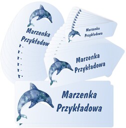 Etykiety naklejki, zestaw naklejek, imienne, imię nazwisko,