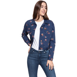 Damska Kurtka Jeansowa Wrangler Retro Crop Jacket Blue