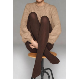 Rajstopy damskie z kaszmiru i wiskozy brązowe Cashmere