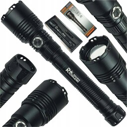 Latarka Aluminiowa Akumulatorowa 10W Laser 1200LM 800M Zoom