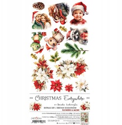 ZESTAW DODATKÓW do scrapbookingu kolekcja Christmas Everywhere FLOWERS