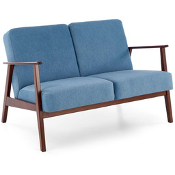 Sofa dwuosobowa milano 2s niebieski castel 74 halmar