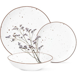 Komplet Porcelana Zestaw Serwis Obiadowy Talerze 18el 6