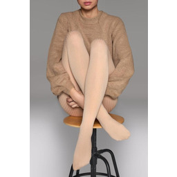 Rajstopy damskie z wiskozy i kaszmiru kremowe Cashmere