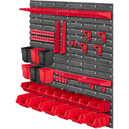 Tablica warsztatowa Lokke 78x78cm 45 elementów czerwona