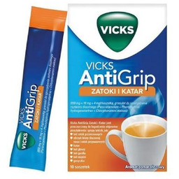 Vicks AntiGrip Zatoki i Katar, 10 saszetek