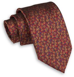 Kolorowy Męski Krawat -Chattier- 7,5cm, Klasyczny, Szeroki, Elegancki,