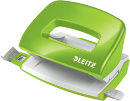 Dziurkacz Leitz WOW mały metalowy 10 kartek ZIELONY