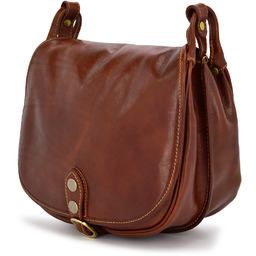 Elegancka klasyczna damska skórzana listonoszka