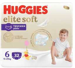 HUGGIES Pieluchomajtki Elite Soft rozmiar 6 (15-25kg), 32szt.