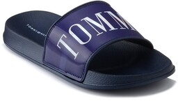 Klapki basenowe piankowe lekkie z hologramem Tommy Hilfiger