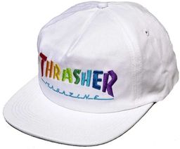 czapka męska THRASHER RAINBOW MAG SNAPBACK White