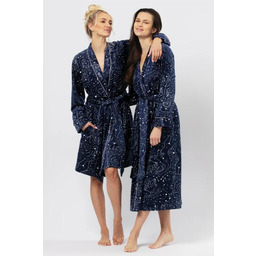 Szlafrok damski z ciepłej dzianiny z kieszeniami LGD