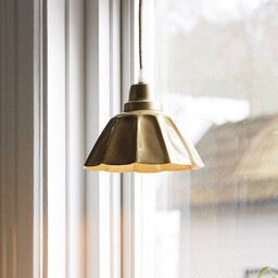 PR Home Żyrandol Ester, żółta, średnica 17 cm,