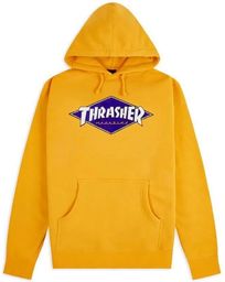bluza męska THRASHER DIAMOND LOGO HOOD Gold