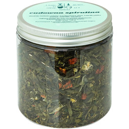 Herbata zielona CUDOWNA SPIRULINA jabłka kandyzowany aloes stokrotki